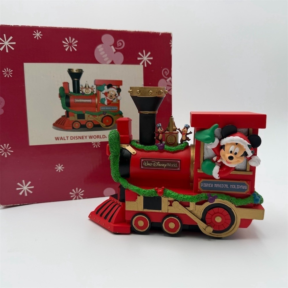 Disney Magical‎ Holidays 2008 Light-Up Train Engine Figurine Mickey w/ Box